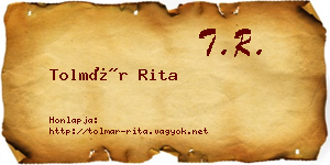 Tolmár Rita névjegykártya